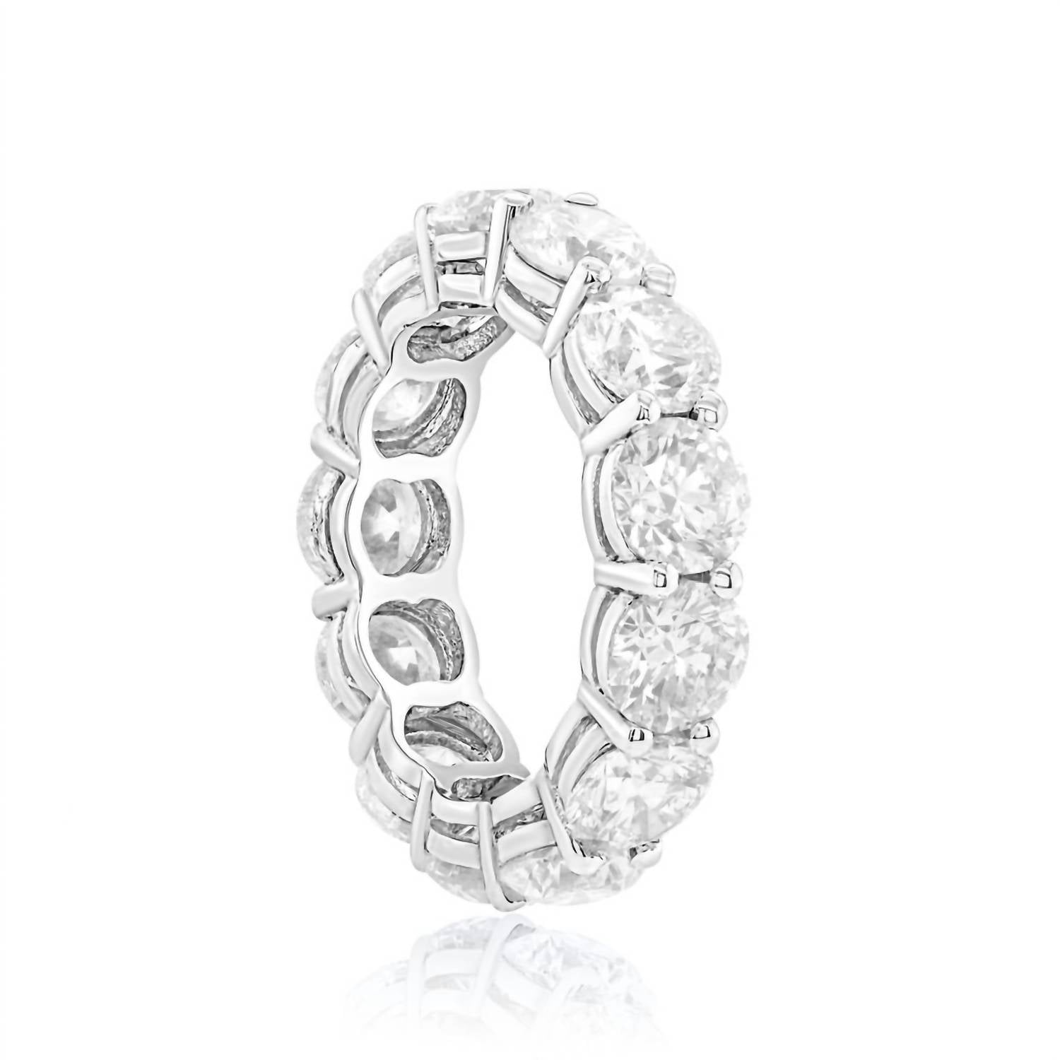 Diana M Jewels - Women's Radiant 6.10 Carat Diamond Eternity Band