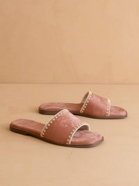 Oasis Society - Women's Emmie Border Stitch Summer Sandals