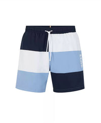 Hugo Boss - Standard Court Color Block Swim Trunks
