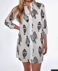 Emily Phillips - Fish Embroidery Girlfriend Dress