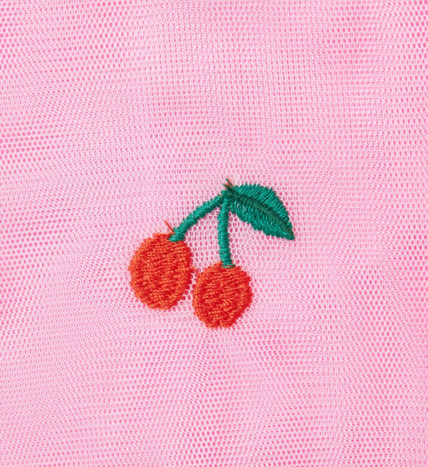 Stella Mccartney - Girl's Sleeveless Tulle Dress With Cherry Embroidery