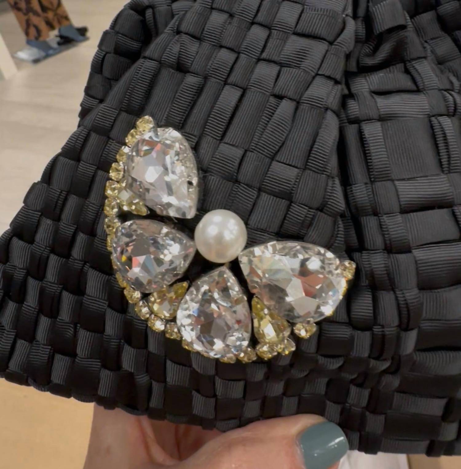 Maria La Rosa - Women's Crystal Lemon Mini Game Clutch Bag
