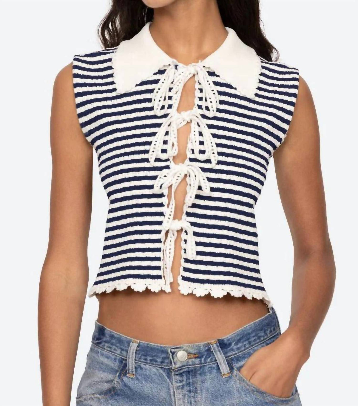 Sea - Addy Striped Knit Vest