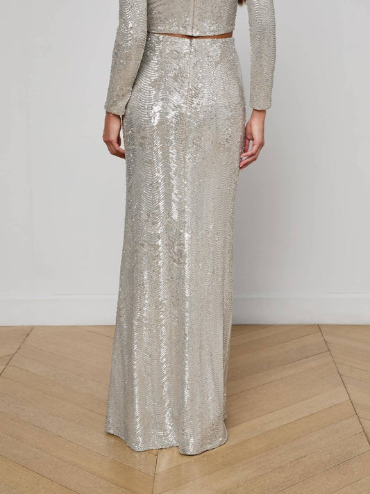 L'Agence - Zeta Sequin Maxi Skirt
