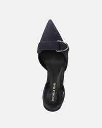 Veronica Beard Women's Loralyn Slingback Buckle Heel in navy - women's heels - view 4