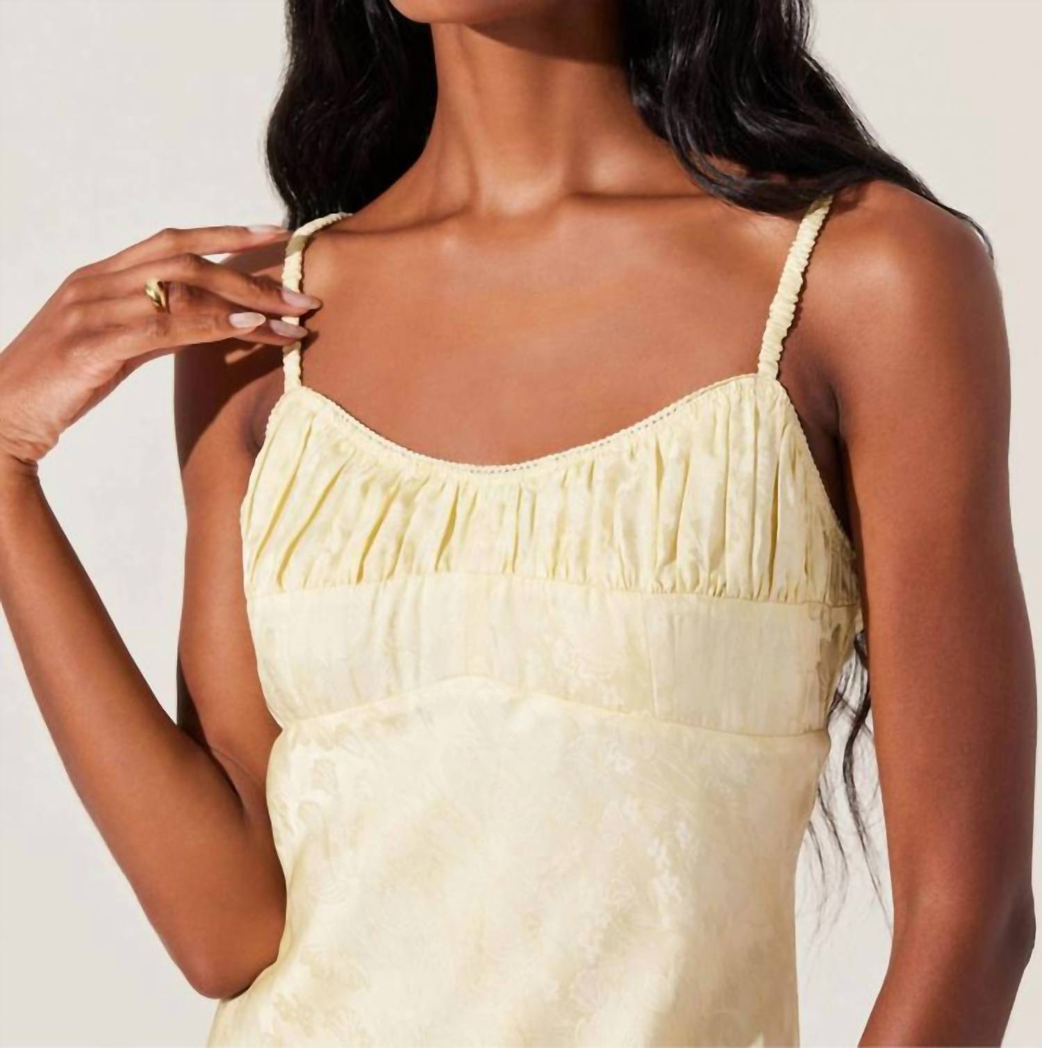 Astr - Kaiya Jacquard Satin Midi Dress