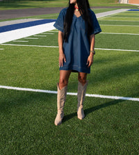 Day + Moon - Women's Ellie V Neck Denim Dress