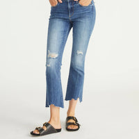 DRIFTWOOD Roxy Raw Edge Crop Jeans in cairo - women's jeans
