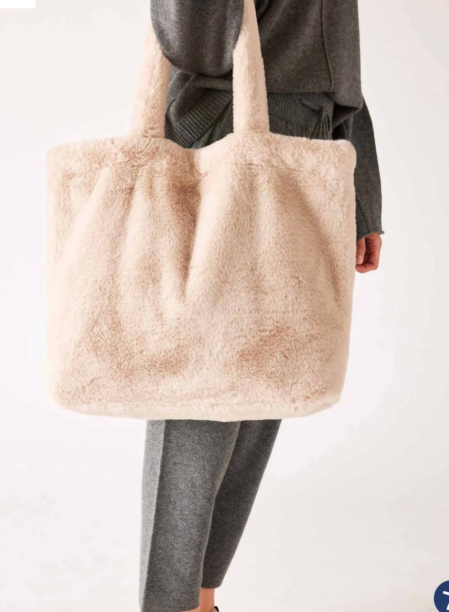 Mersea - Women's Cozy Cabin Faux Fur Tote Bag