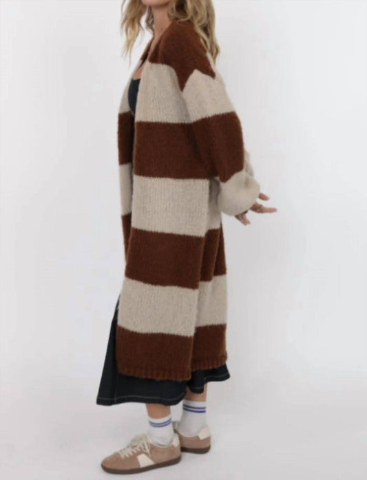 Sage The Label - Suki Bubble Sleeve Striped Cardigan