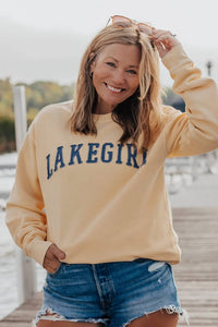 Lakegirl - Relaxed Fit Ringspun Fleece Crewneck Sweater