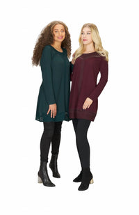 Papillon - Lace Inset A-line Sweater Dress
