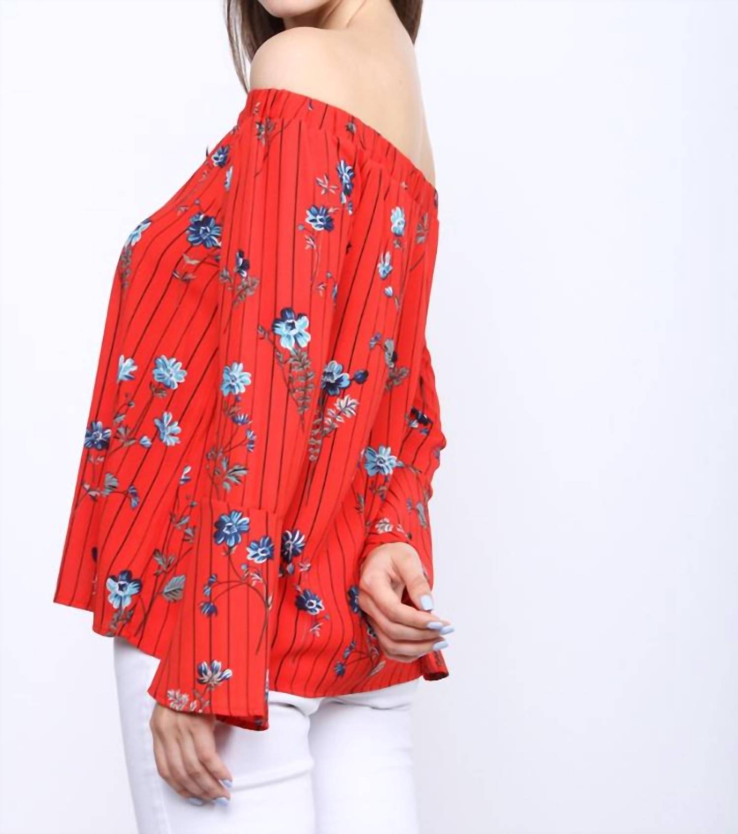 Collective Rack - Off Shoulder Floral Top