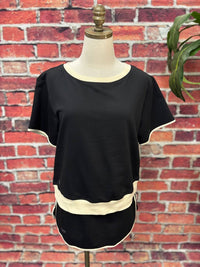 Simply Southern Women's Sporty Chic Skort Set in black - women's sleepwear