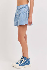 Cello - 4 Button High Rise Flare Shorts