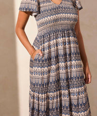 Tribal - Tiered Maxi Dress