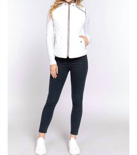 Active Basic - Ribbed Quilted Padding Vest