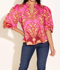 Alden Adair Ali Top in desert rose 1 - women's blouse