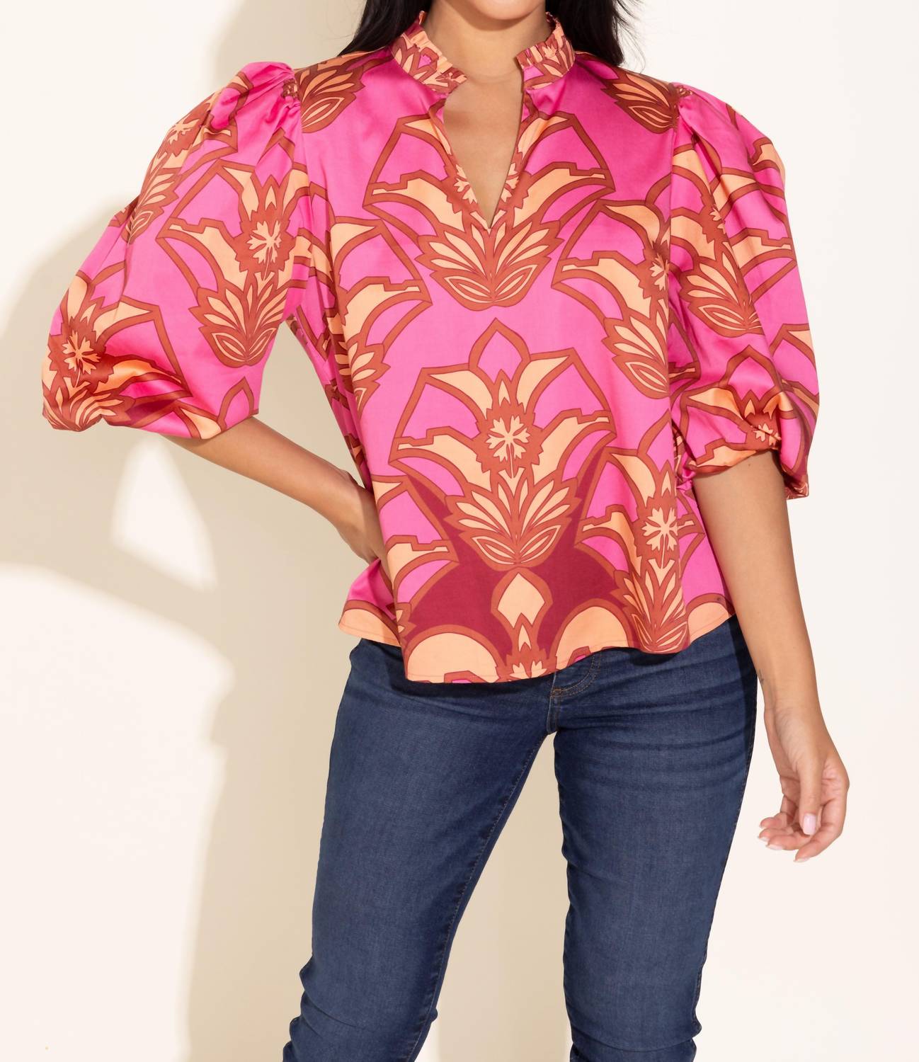 Alden Adair Ali Top in desert rose 1 - women's blouse