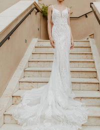 Essence Of Australia - Glamorous Lace Fit-and-flare Wedding Gown