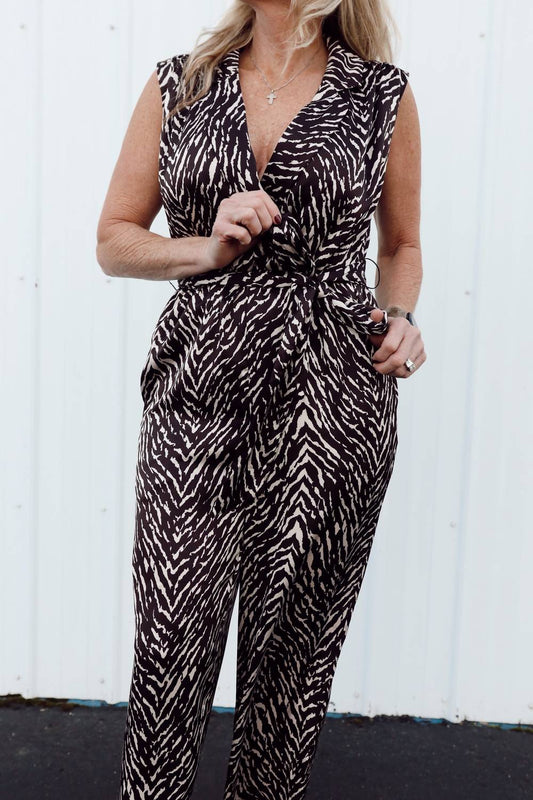 Dress Forum - Untamed Sleeveless Shirt Jumpsuit