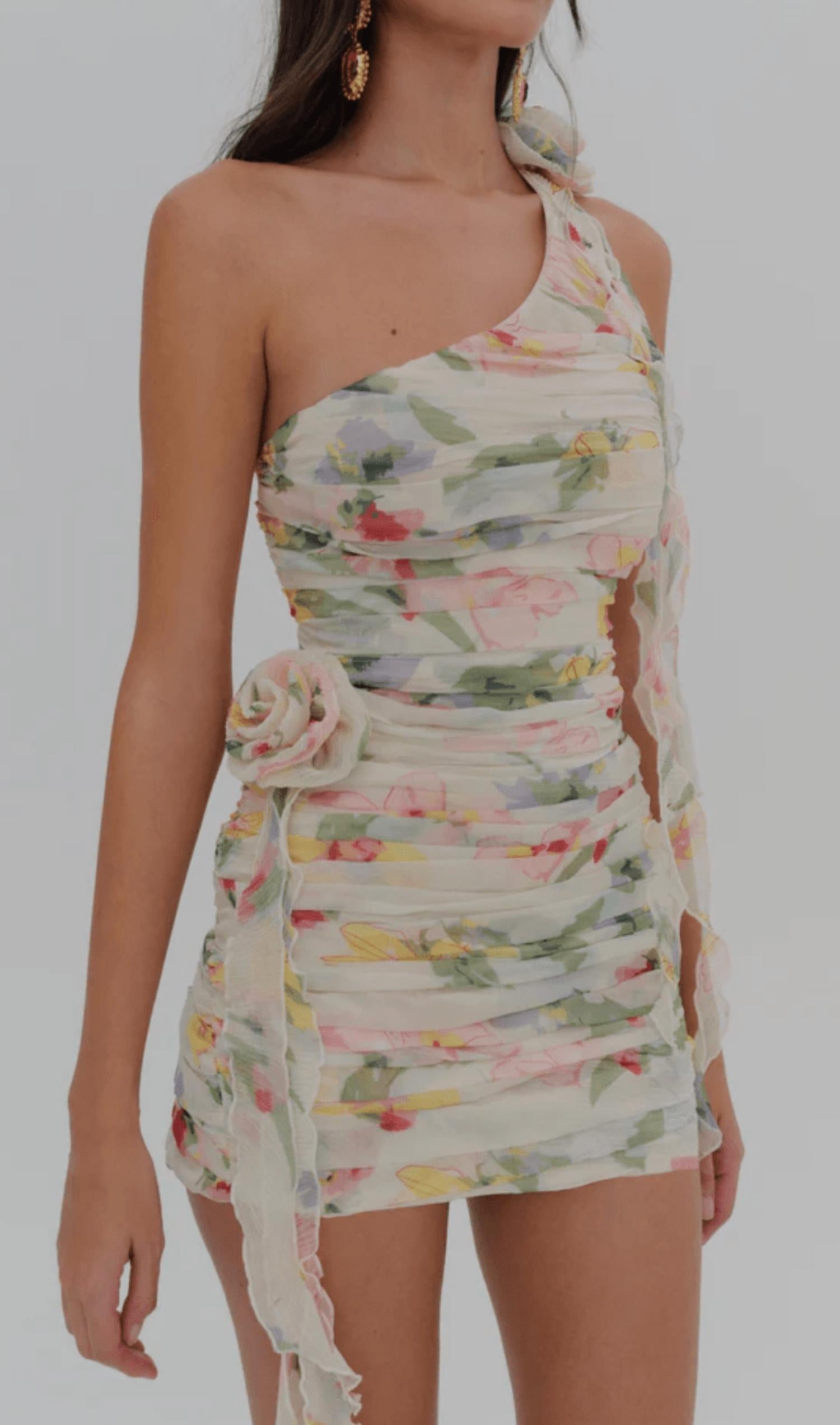 For Love & Lemons - Abby One Shoulder Mini Dress