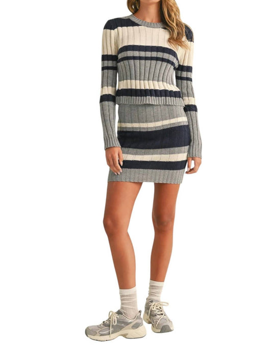 Klesis - Sweater Knit Top and Skirt Set