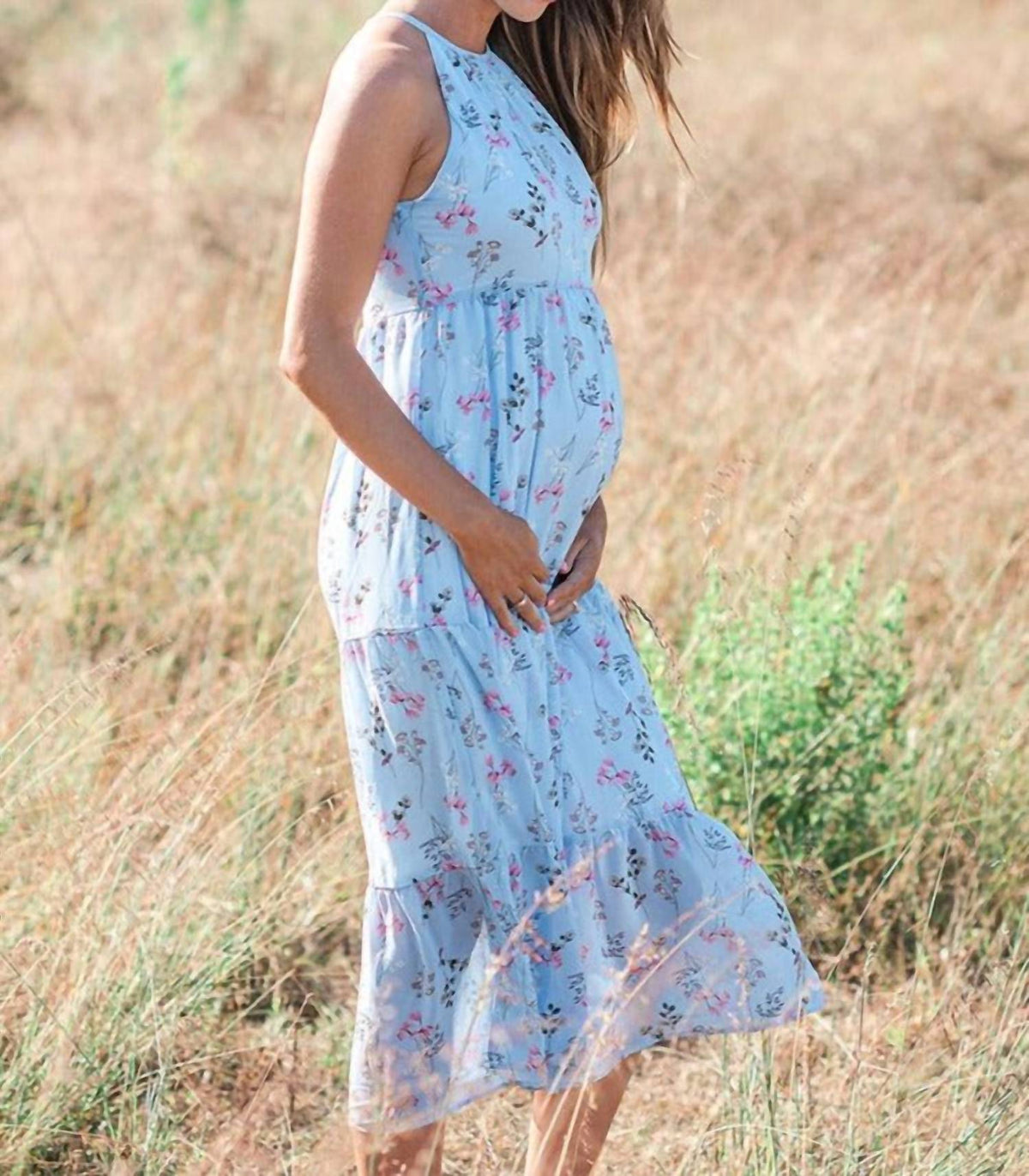 Liv Maternity - Floral Chiffon Dress