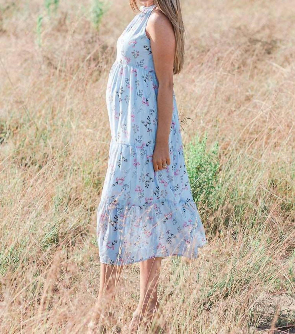 Liv Maternity - Floral Chiffon Dress