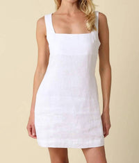 Olivaceous - The Sadie Linen Mini Dress