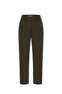 Psophia Tailored Straight Pants in olive kaki - women's pants - view 4