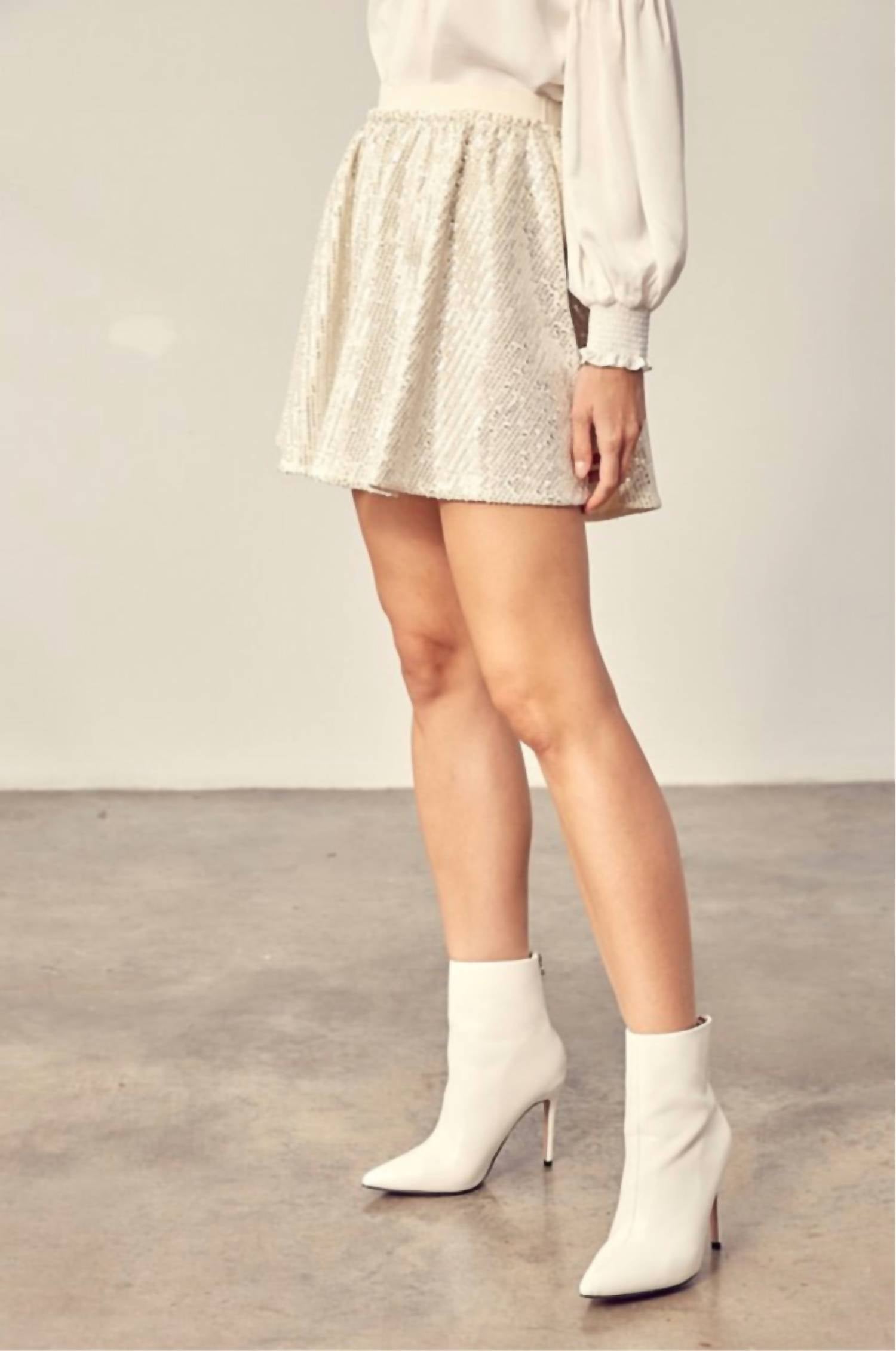 Mustard Seed - Sequin Skater Skirt
