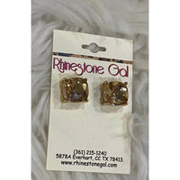 Sophia Collection - Women's Faceted Gem Stud Earrings
