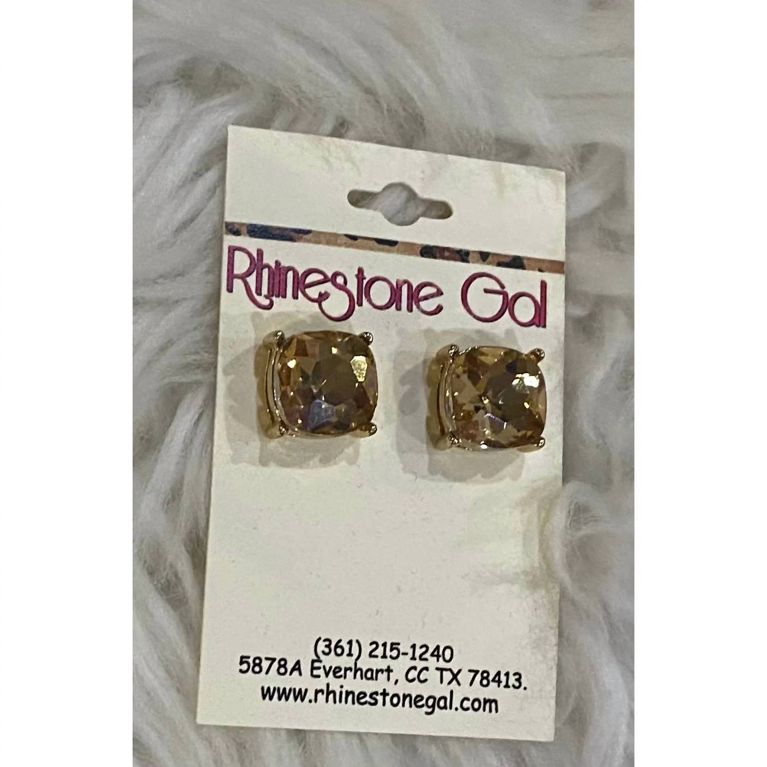 Sophia Collection - Women's Faceted Gem Stud Earrings