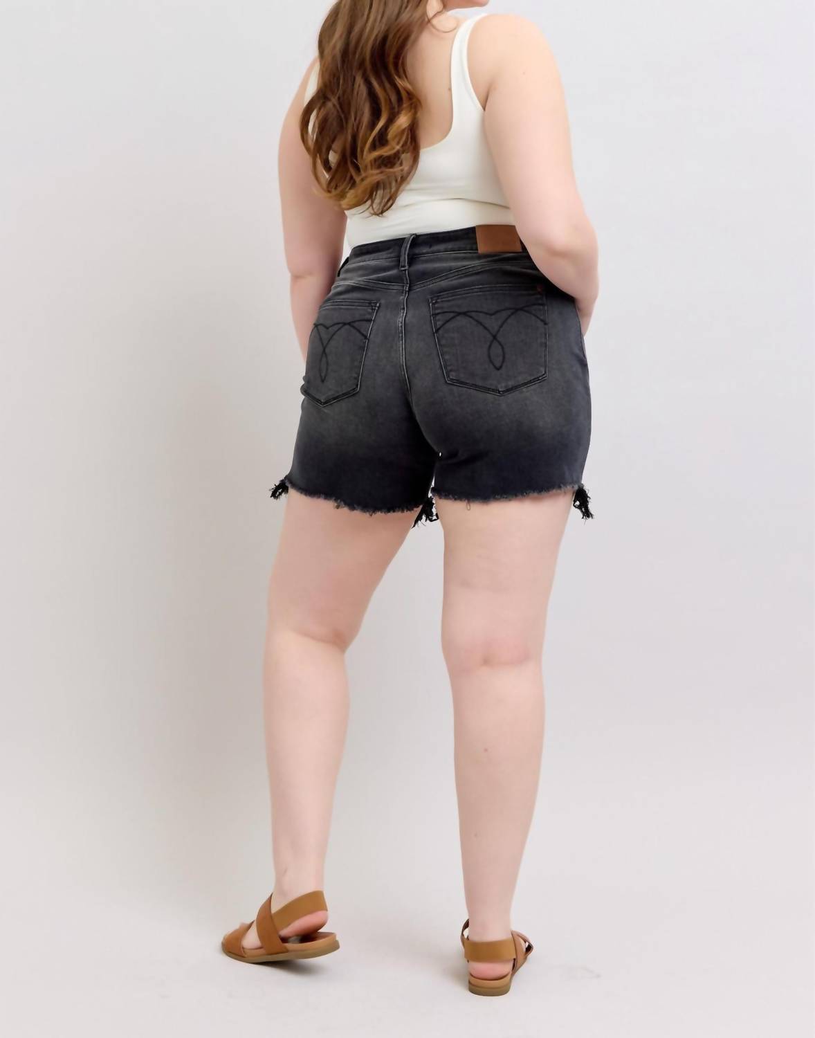 Judy Blue - High Waist Cut Off Dad Denim Short