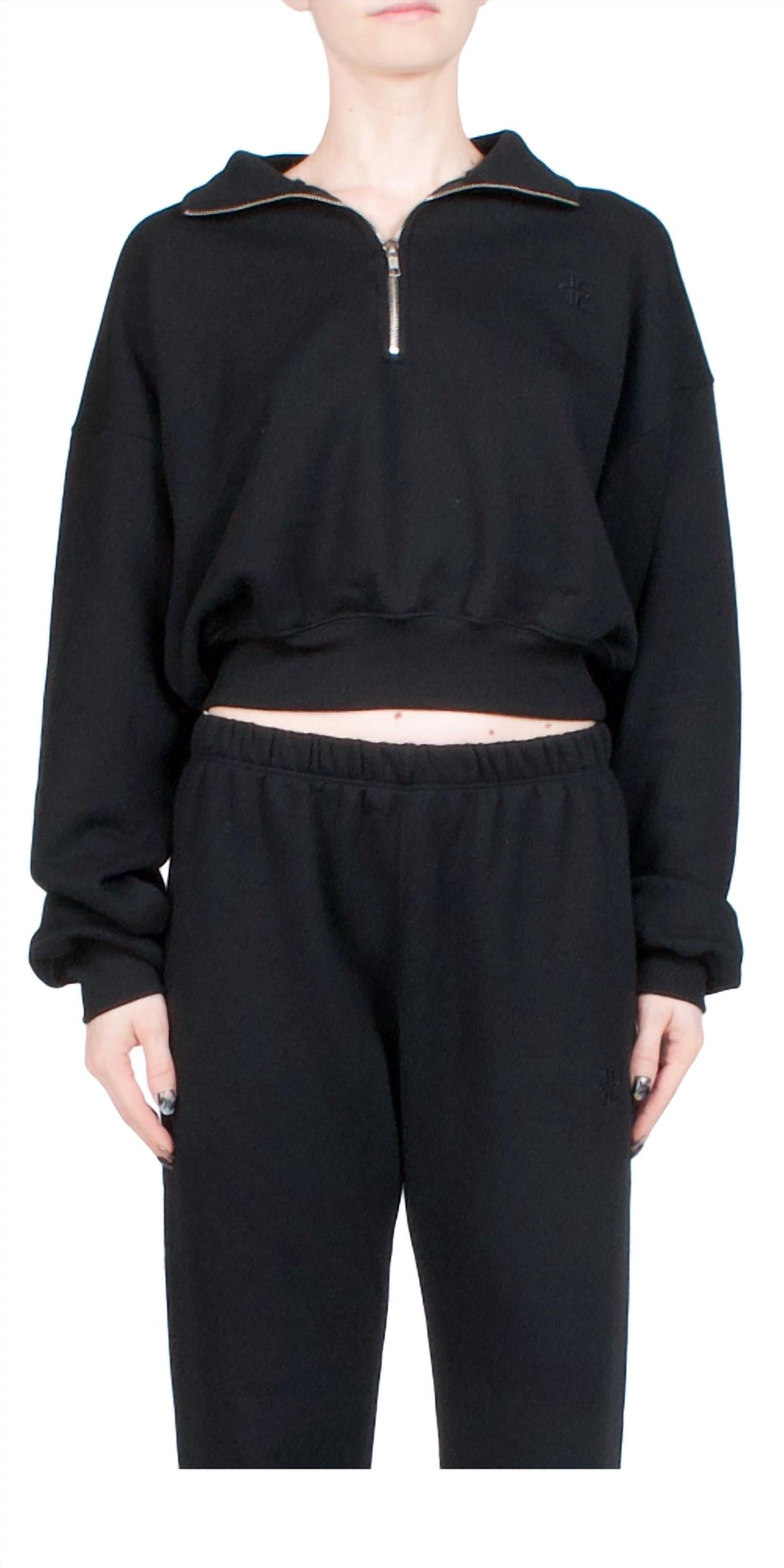 Eterne - Cropped Half-zip Sweatshirt
