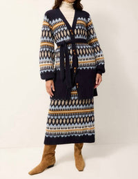 Marie Oliver Ferne Cardigan in sea - women's cardigan - detail view