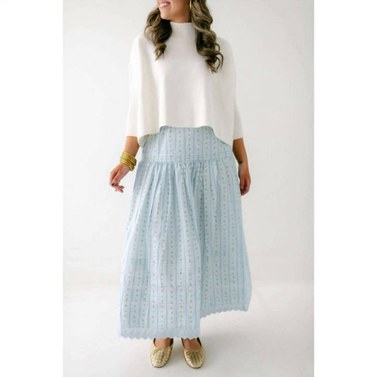 Karlie - Floral Stripe Maxi Skirt