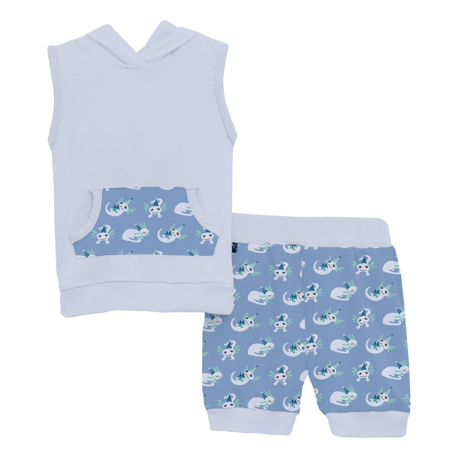 Kickee - Boy's Bamboo Hoodie Tank Outfit Set