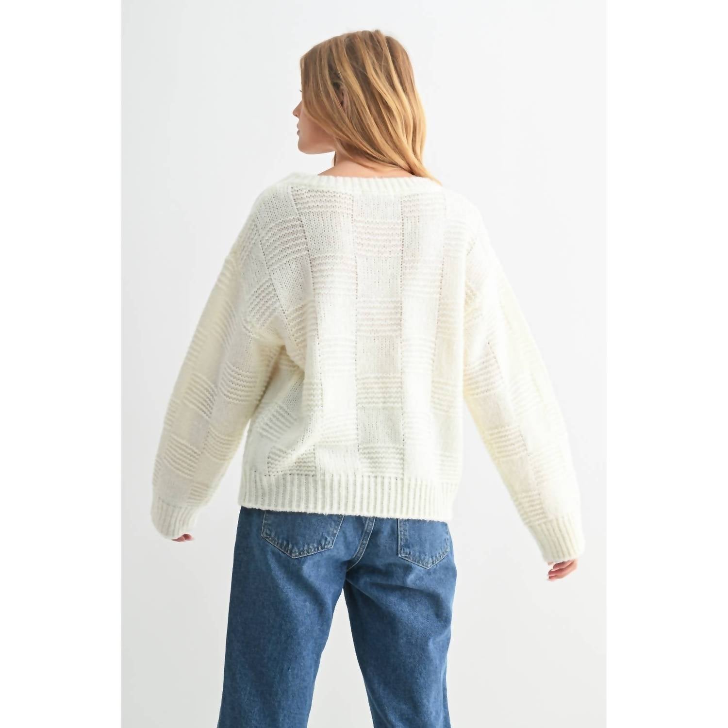 Fun 2 Fun - Checker Knit Sweater