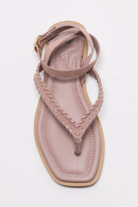 Free People Women's Waverly Whipstich Thong Sandal in sunstone - women's sandal - detail view