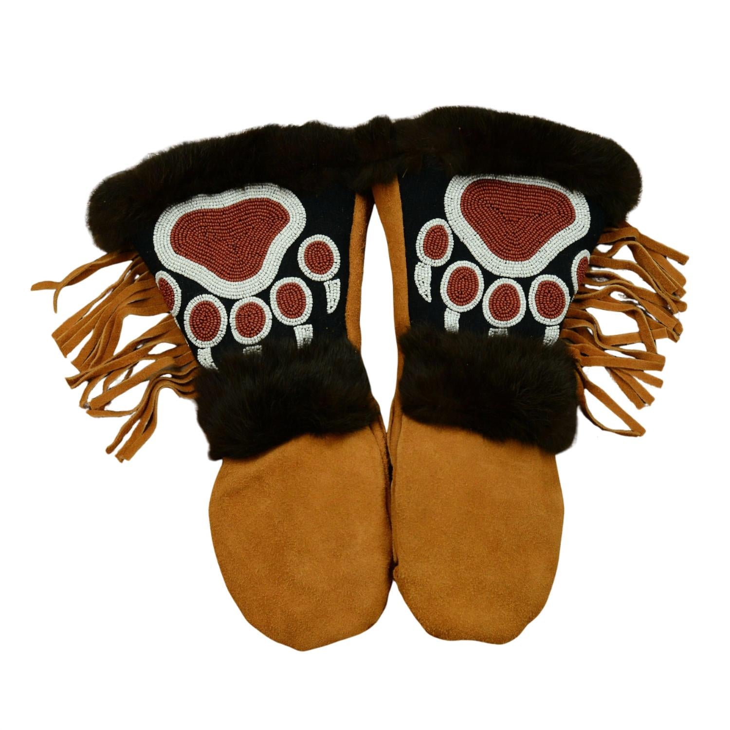 Astis Boone Mittens in brown - women's accessory - detail view