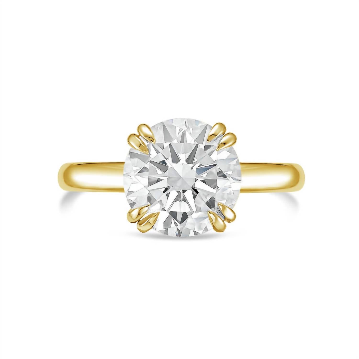 Diana M Jewels - 1.00 Ct Lab-grown Round-cut Diamond Split Claw Solitaire Ring
