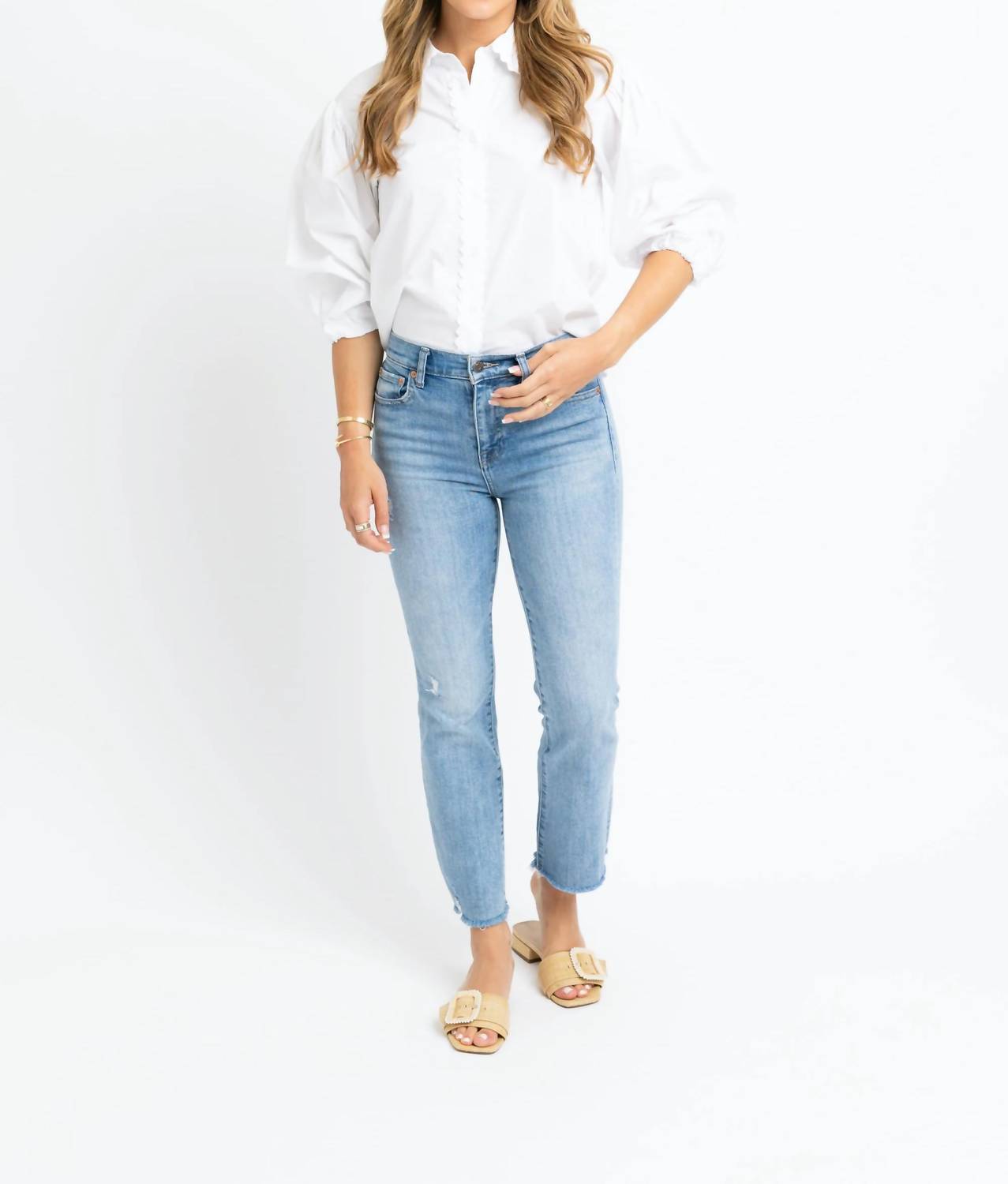 Karlie - Women's Solid Poplin Top