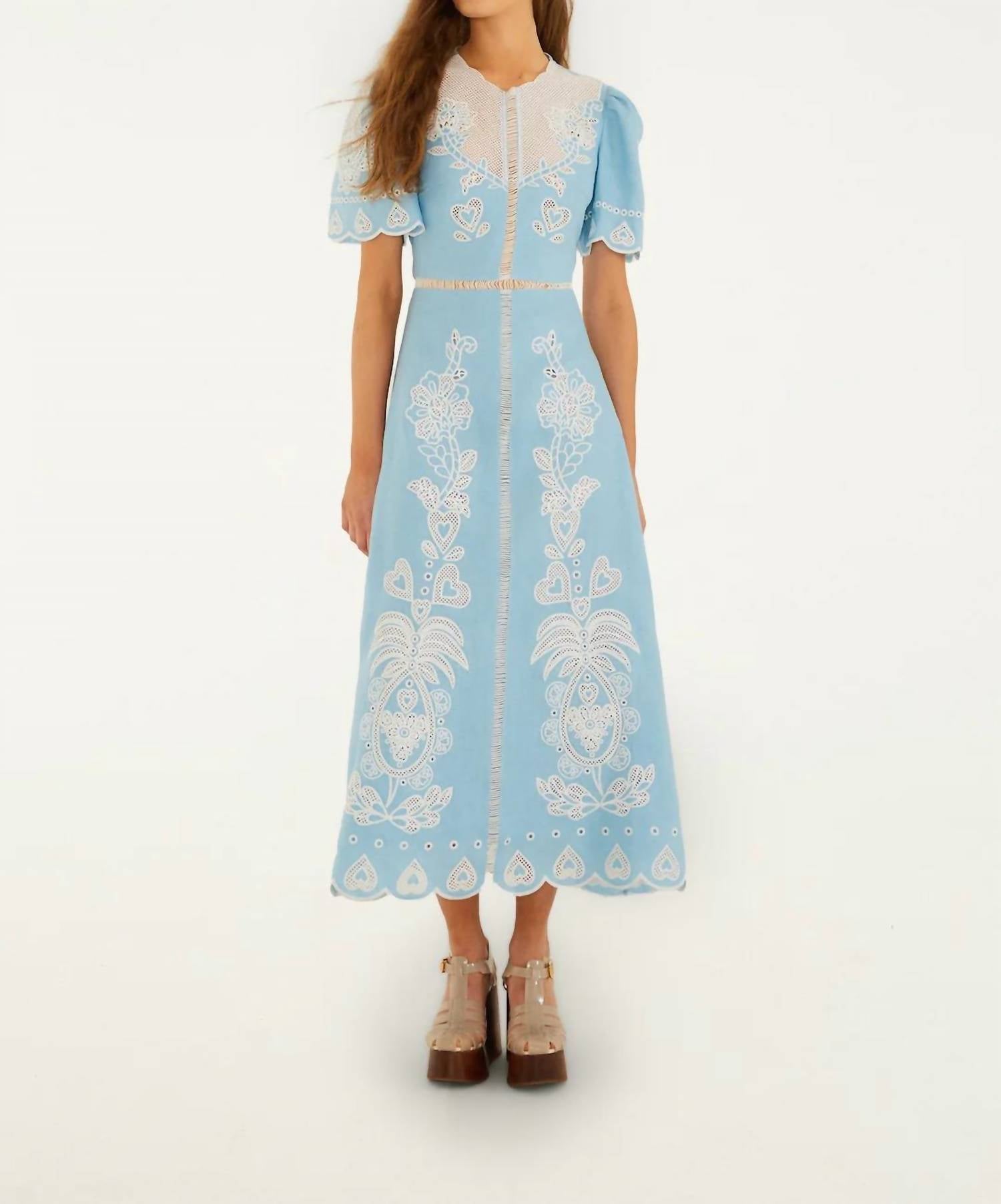 Farm Rio - Embroidered Midi Dress