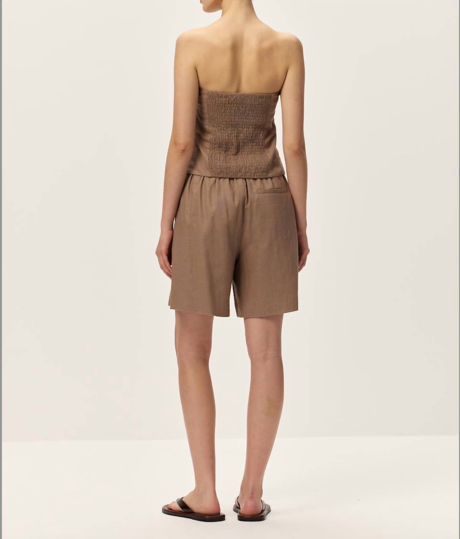 Elodie - Mavi Linen Tube Top