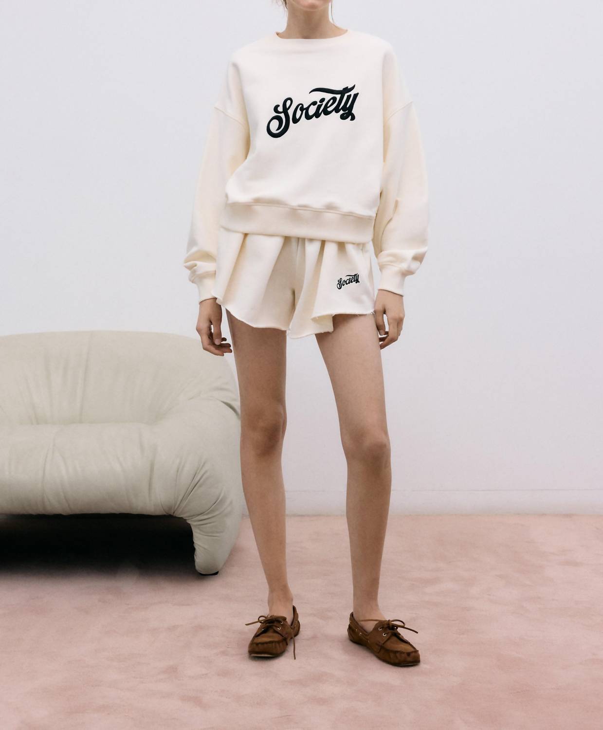 The New Society Mazrus Sweatshirt in white - women's top