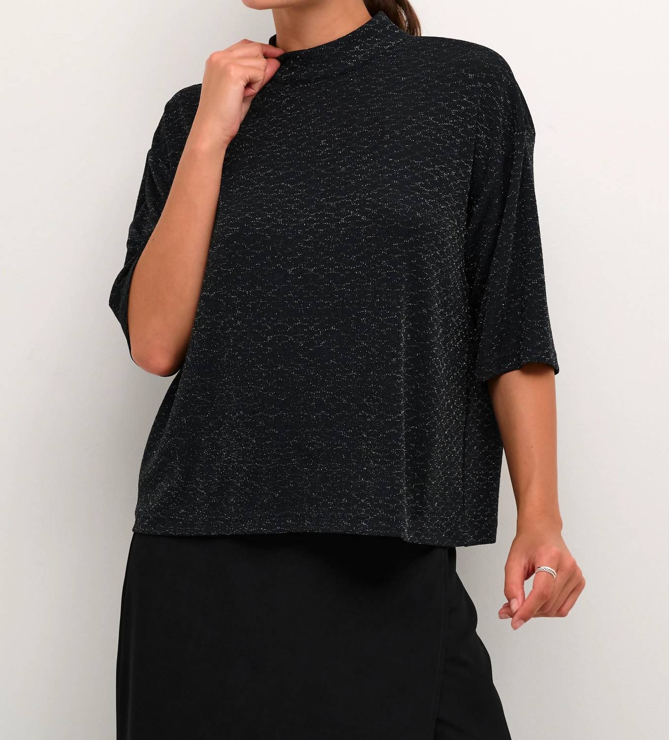 Kaffe - Kaellie Mock Neck Half Sleeves T-shirt