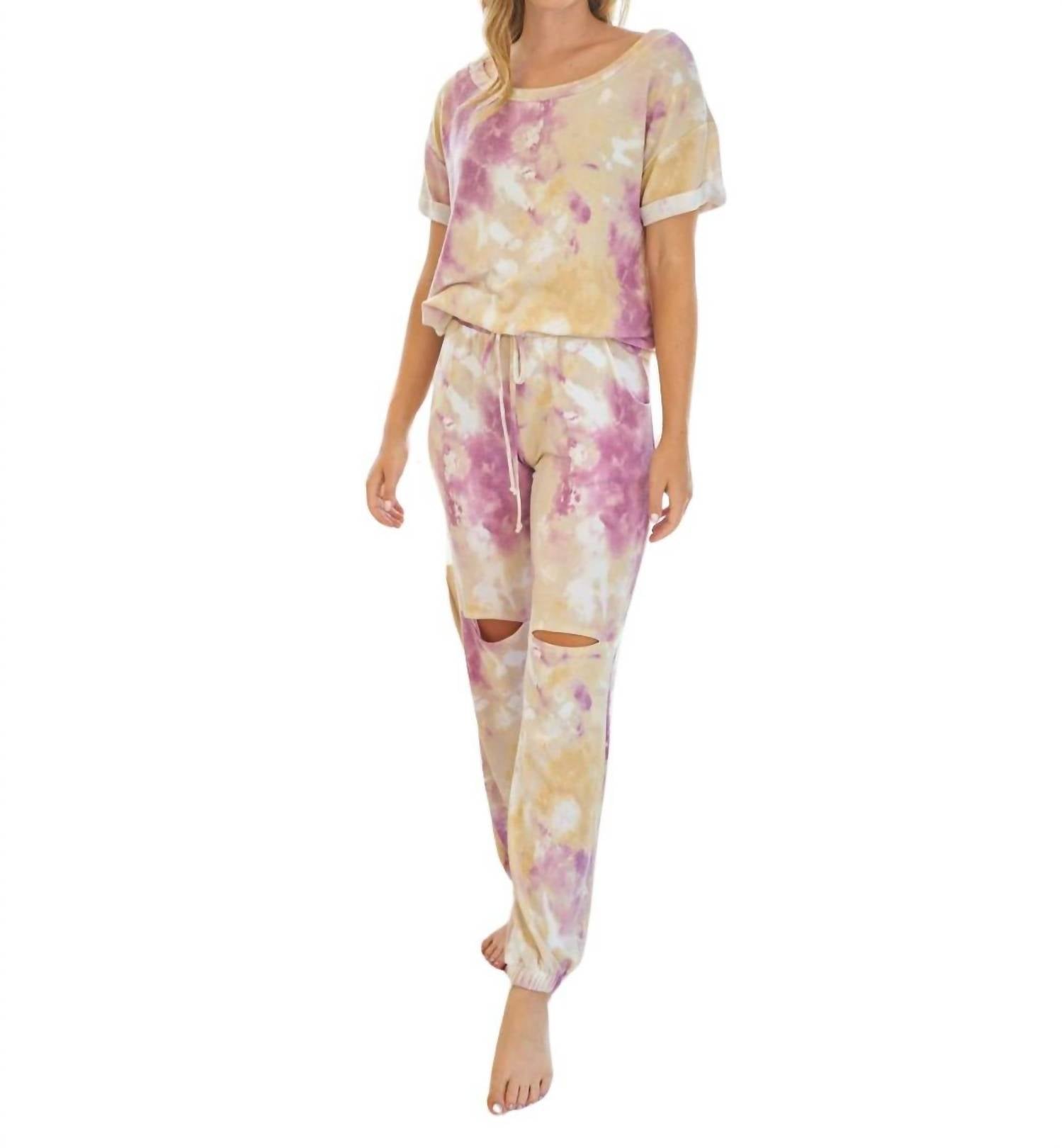 White Birch - Tie Dye Knit Two Piece Set