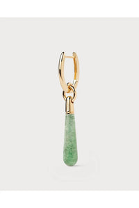 Pdpaola - Women's Aventurine Large Pendant Earring